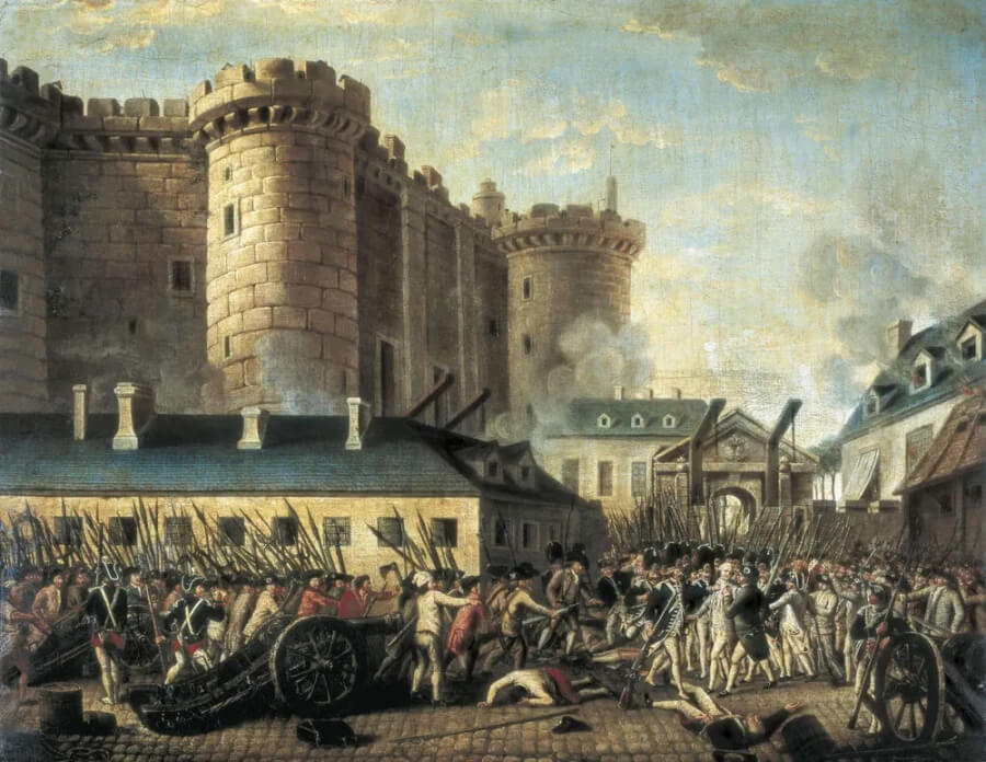 Painting of the Bastille in Paris, France