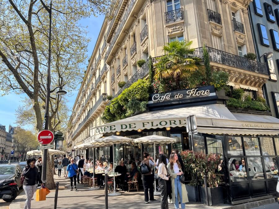 Street corner in Saint-Germain-des-Pres in Paris
