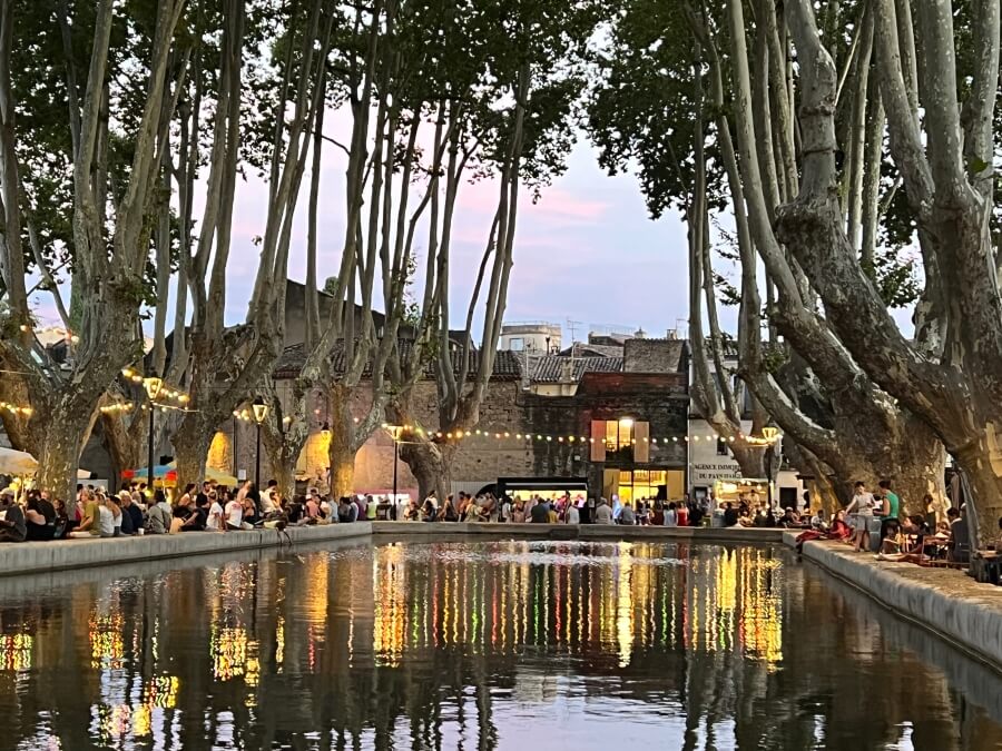 The pond in Cucuron at sundown