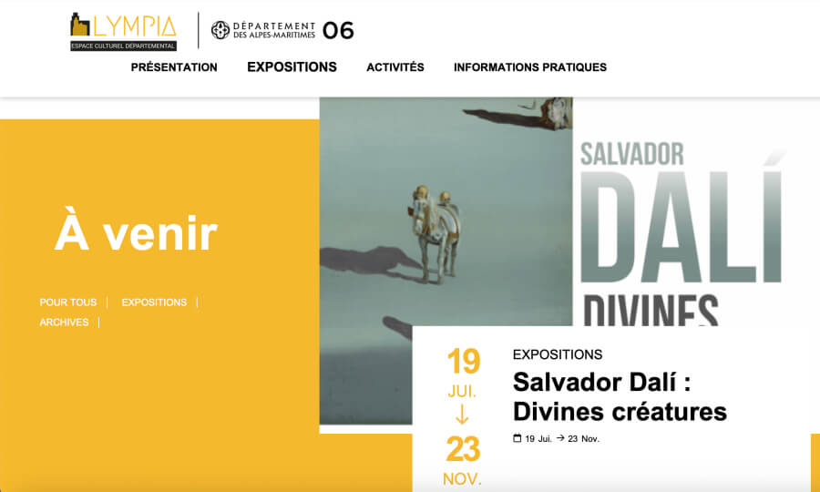 Poster for the Dali exhibit at the Lympia