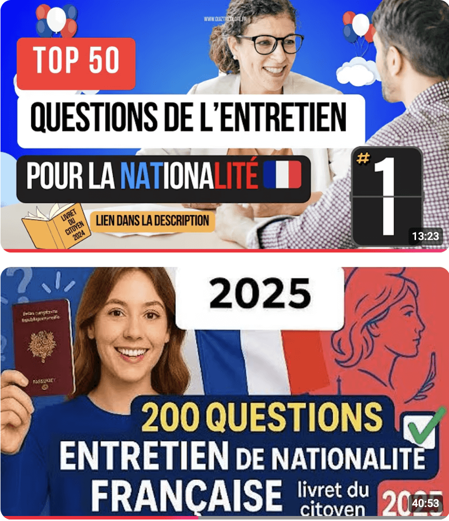 Meme for test examples of questions for an interview for citizenship in France