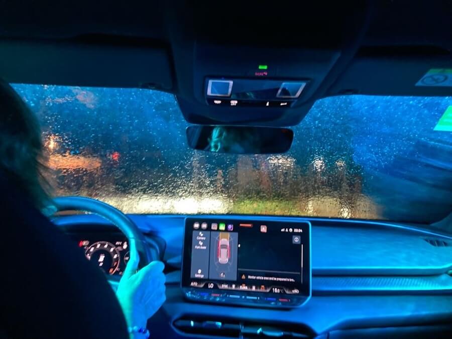 Taking the car through the carwash in Calvi