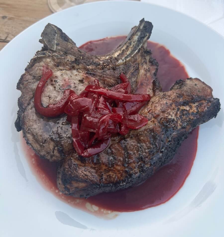 The pork chop at Chez Marie