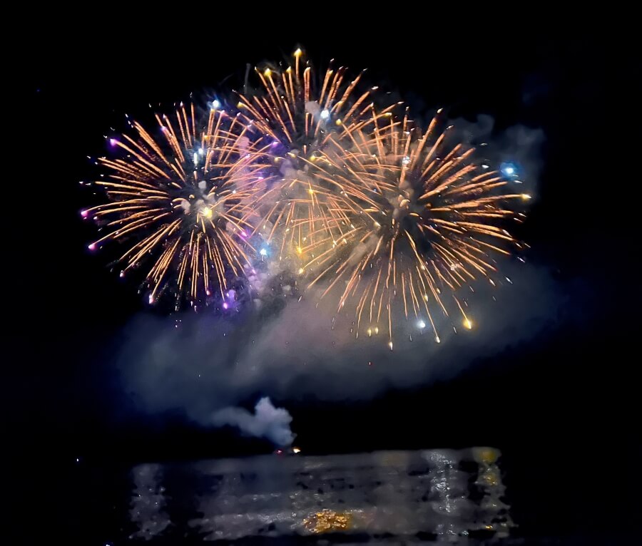 Fireworks display for Assomption in Algajola