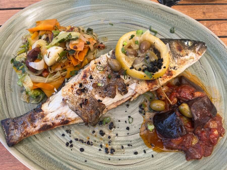 Whole sea bass at Pain de Sucre