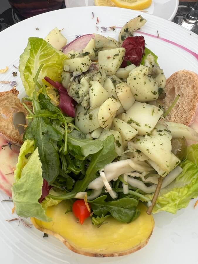 Squid salad at L'Ange des Mers