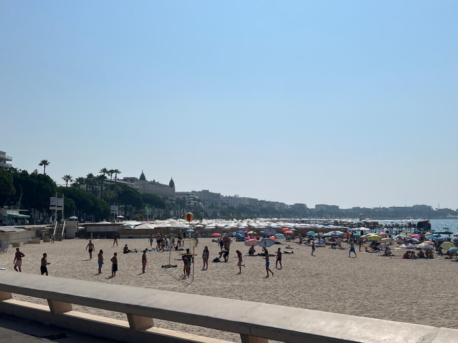 The beach in Cannes