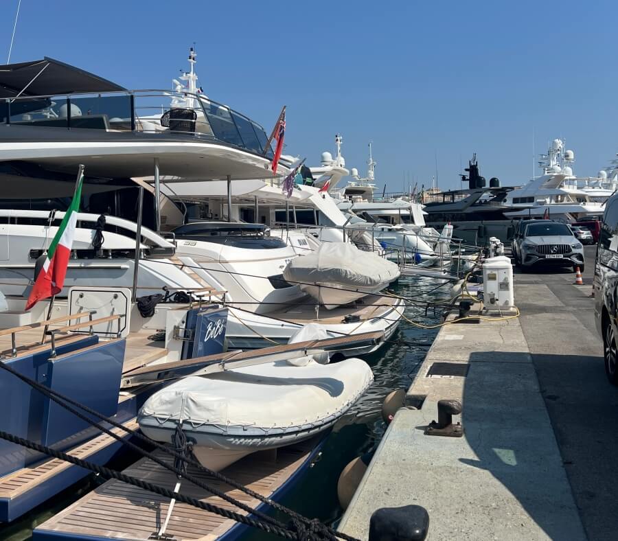 Yachts in the marina in Antibes