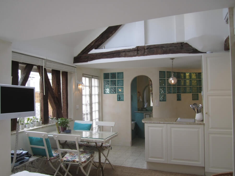 Interior of Adrian Leeds' viager, Paris Plage