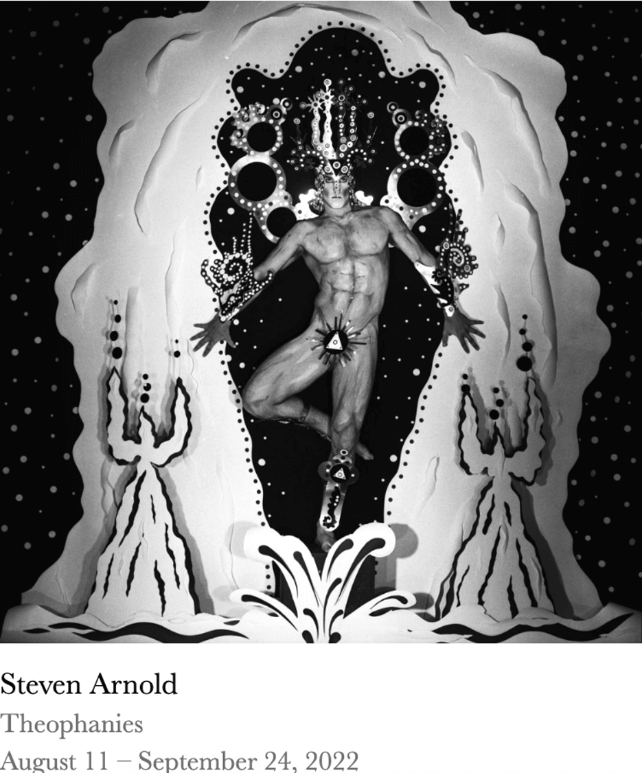 Brochure cover for the Steven Arnold exhibit at the Klein Gallery in Los Angeles