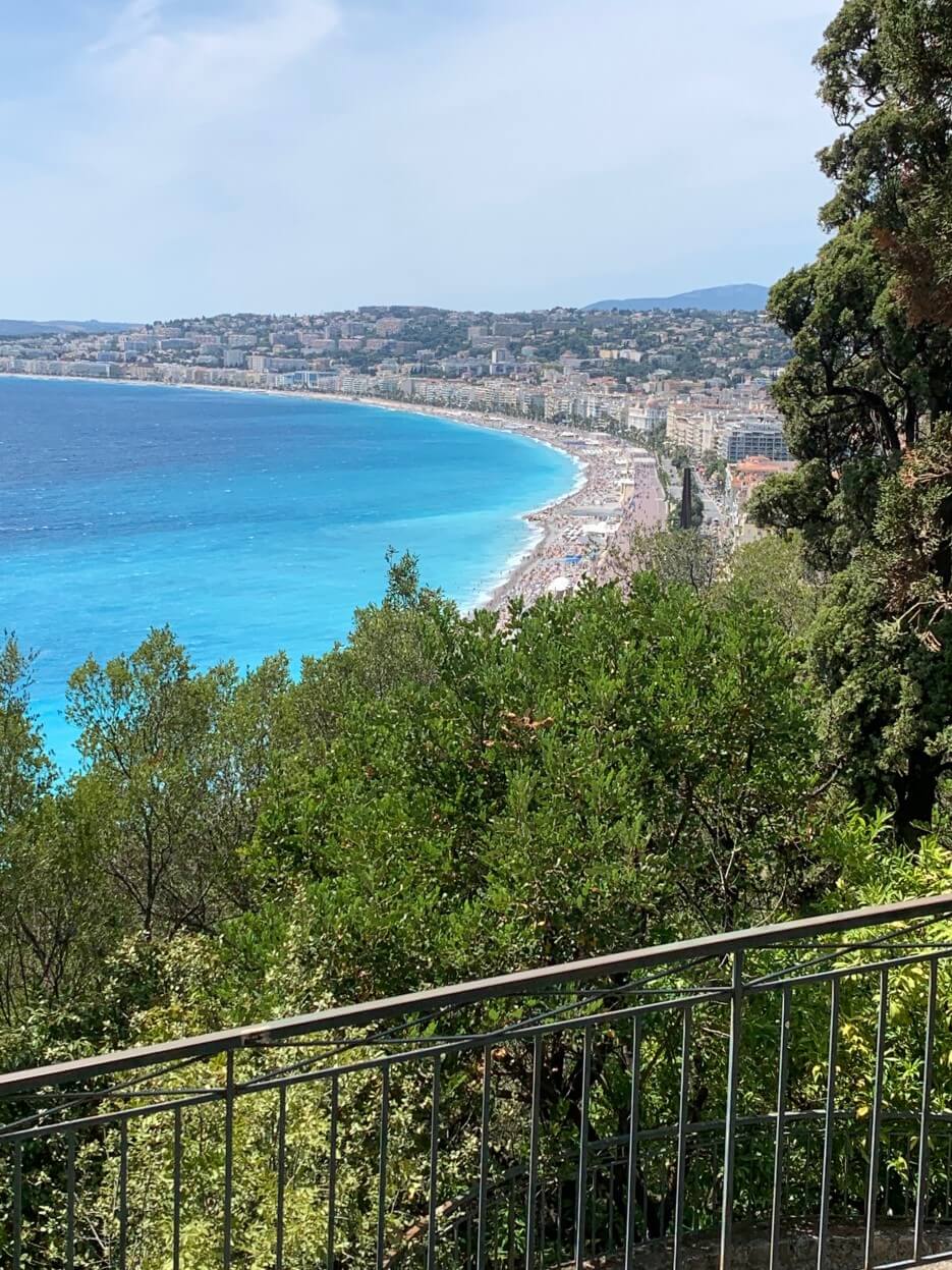The Baie des Anges in Nice viewed from Château Hill, photo by Patty Sadauskas
