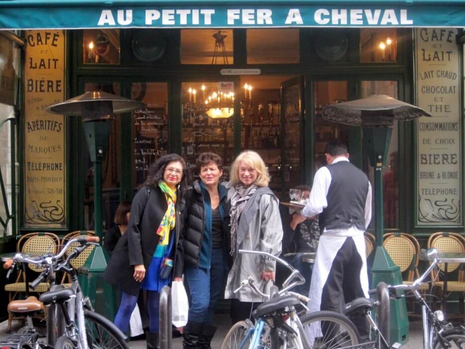Years ago with close friends from L.A., at Au Petit Fer à Cheval