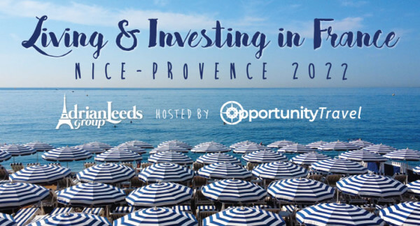 The logo/meme for the Adrian Leeds Group Living & Investing in France conference 2022
