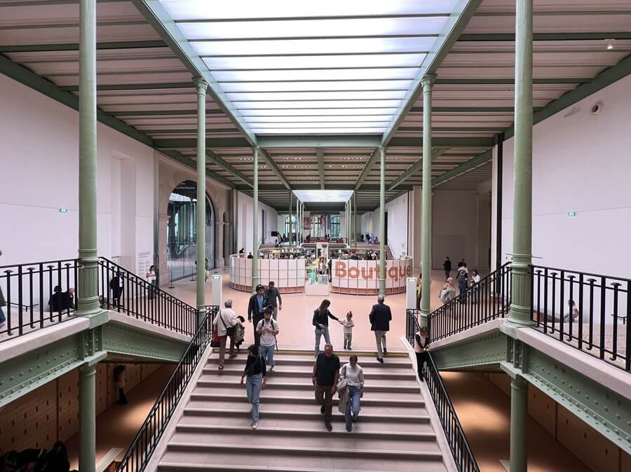 Interior grand staircase of Le Grand Palais in Paris
