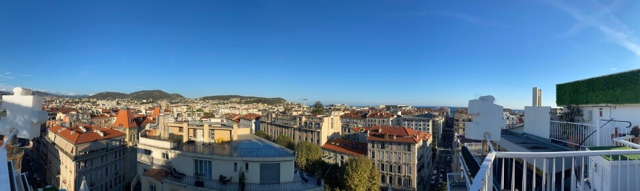 View from the Hotel Splindid rooftop in Nice