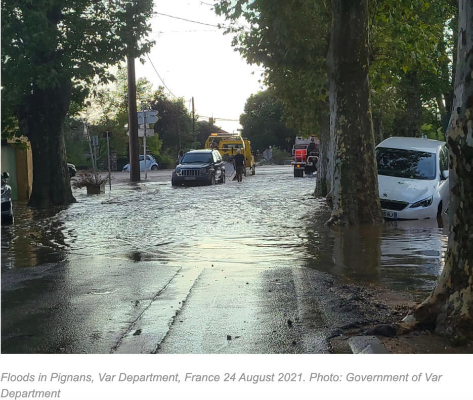 Flash flooding in Vars France