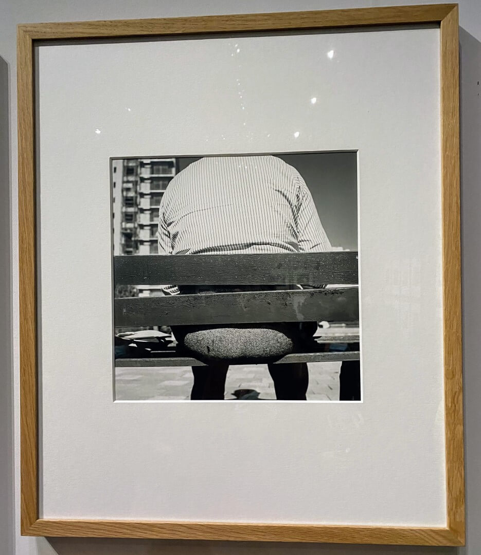 Vivian Maier photo of a big butt on a bench
