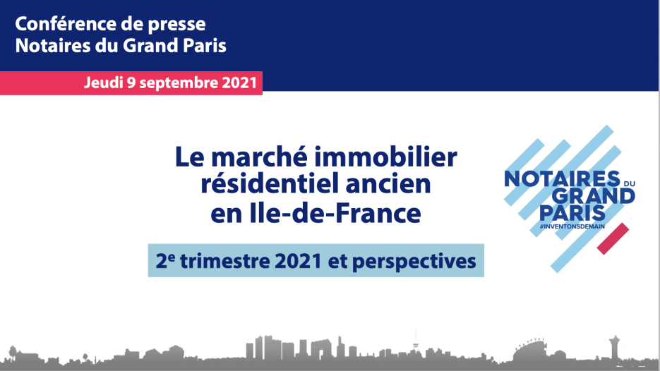 Cover slide for press release by the Notaires de Paris