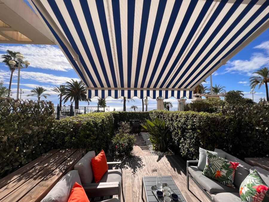 The private garden at 99 Prom in Nice