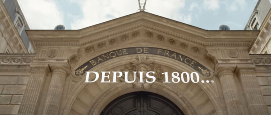 Facade of the Banque de France in Paris