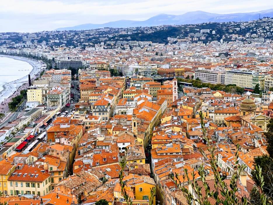 Birdseye view of Nice, France
