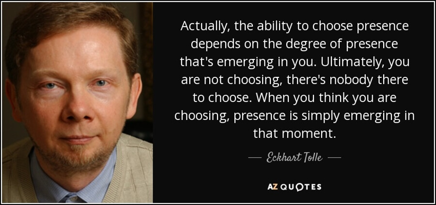 Meme of Eckhart Tolle quote