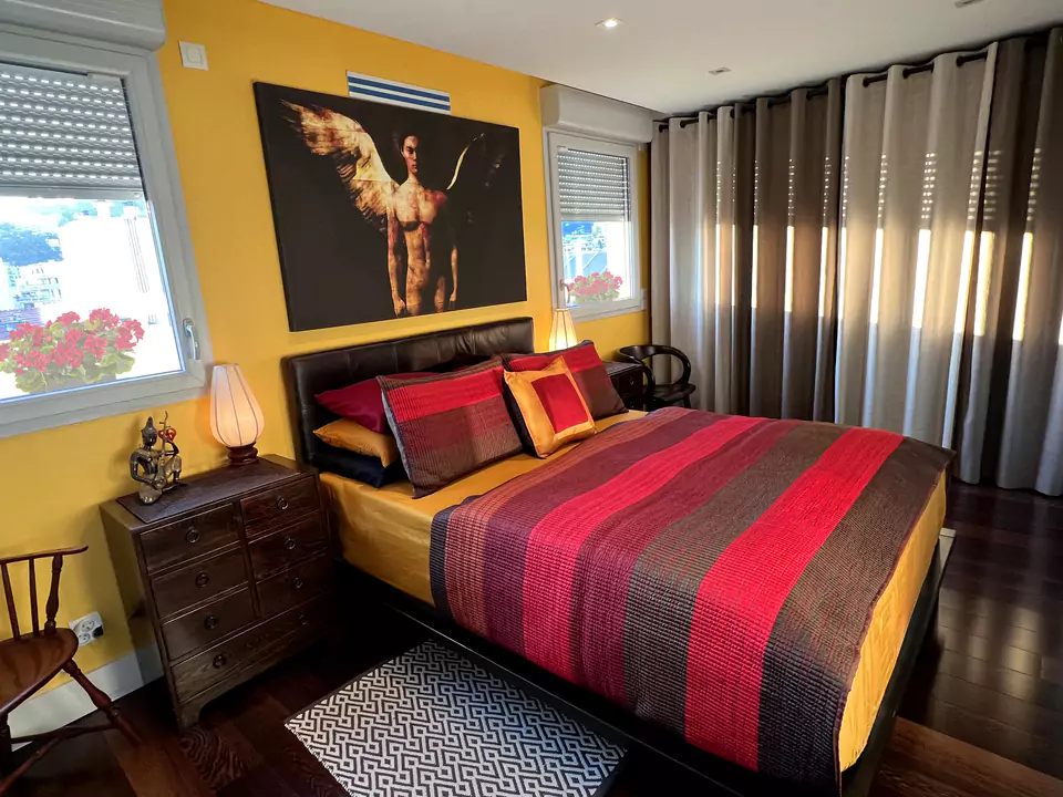 bedroom with windows 4 ave Cyrille Besset, Nice duplex penthouse