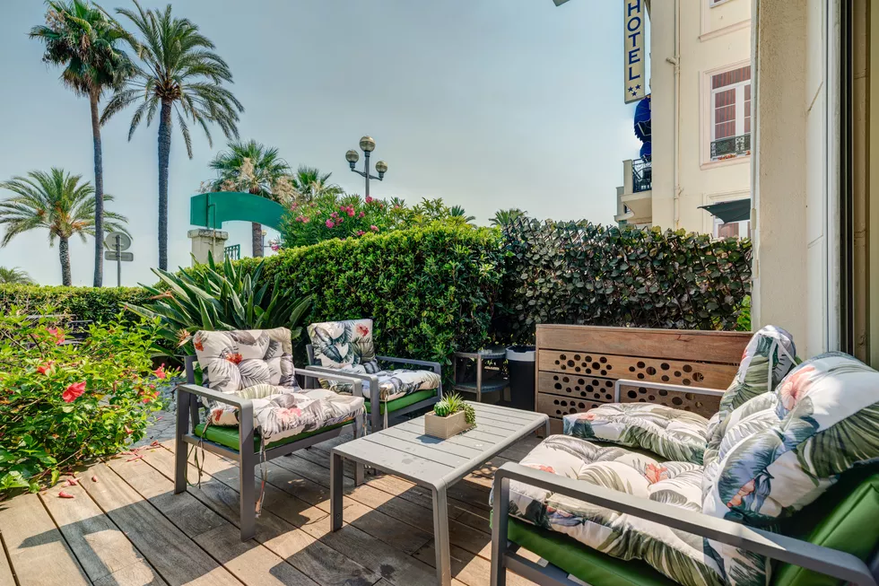The furnished garden patio for fractional property 99 Prom in Nice, France
