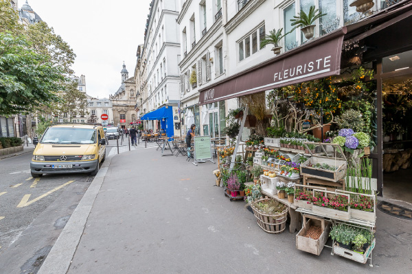 Street flower market in Paris
