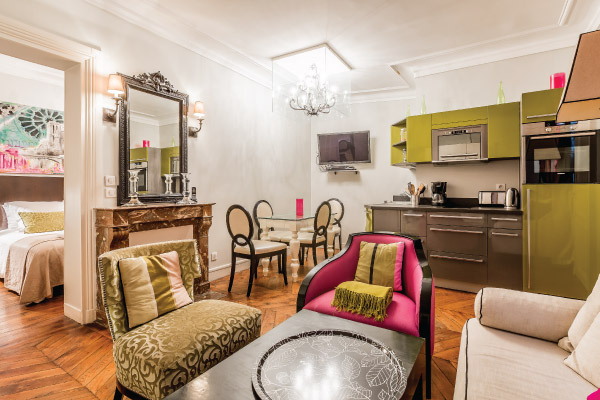 Inside the salon of a Paris apartment
