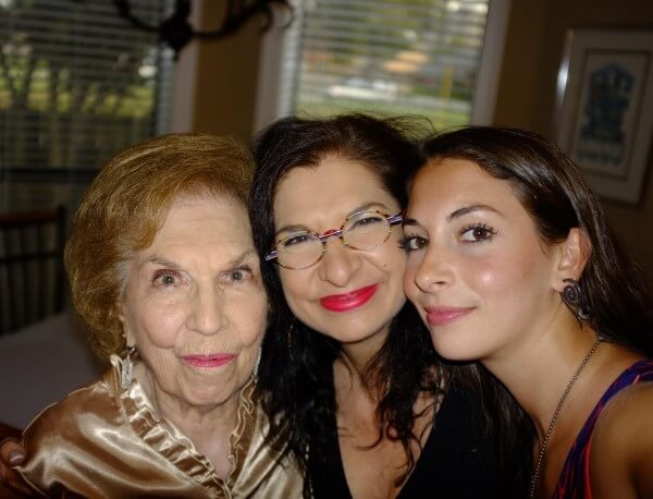 Three Generations: Adrian with her mother (deceased) and daughter