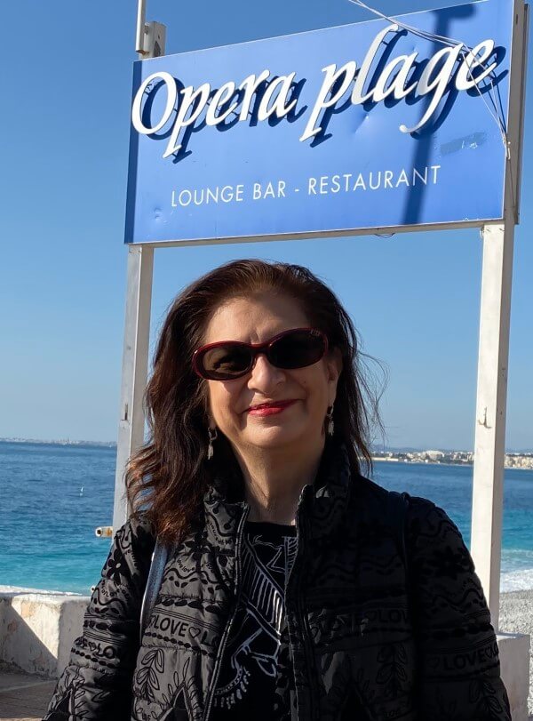 Adrian Leeds at the Opera Plage restaurant in Nice France