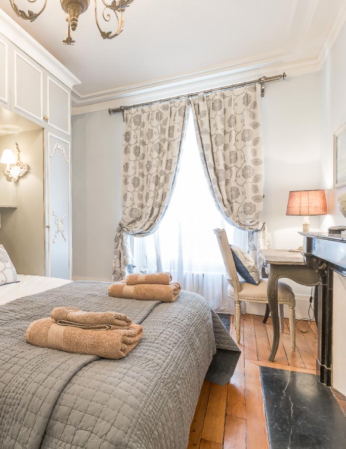 Paris petit renovated bedroom