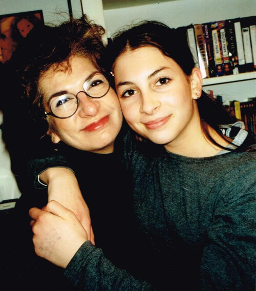 Adrian Leeds with then teenage daughter, Erica