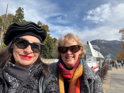 Adrian Leeds in Annecy, France with Janet Hulstrand