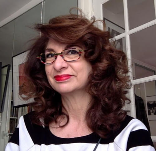 Adrian Leeds in her apartment in Paris