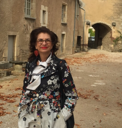 Adrian Leeds in a quaint French village