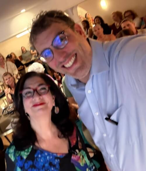 Adrian Leeds with Jonathan Hadida at Après-Midi in Nice