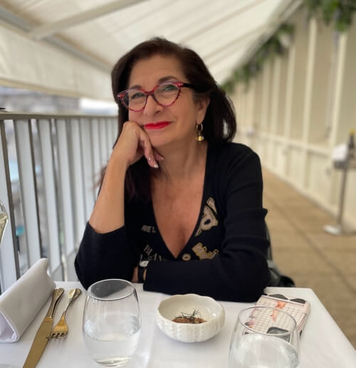 Adrian Leeds dining at BHV in Paris