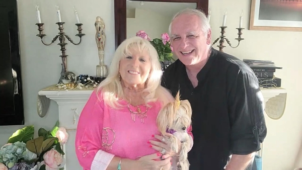 An and Jeff Scott and their dog, Bella