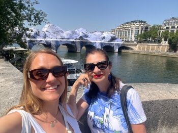Adrian Leeds with April Pett of April in Paris Tours https://www.aprilinparistours.com