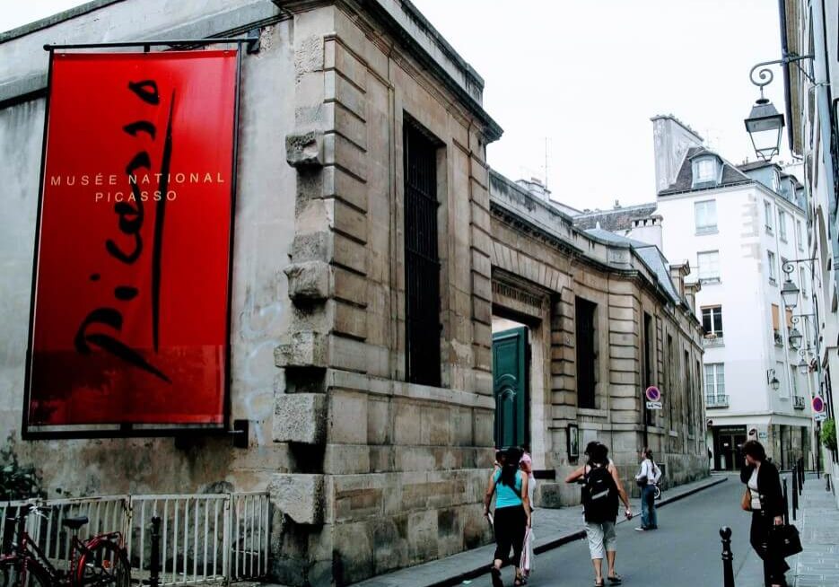 Exterior view of the Musee Picasso in the Marais in Paris