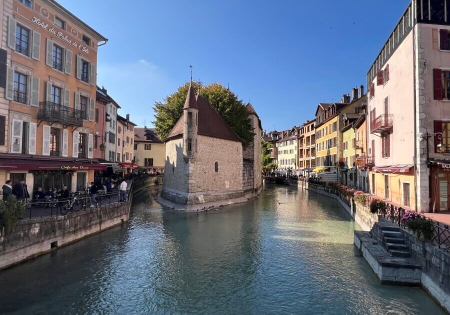 One of the canals in Annecy, France
