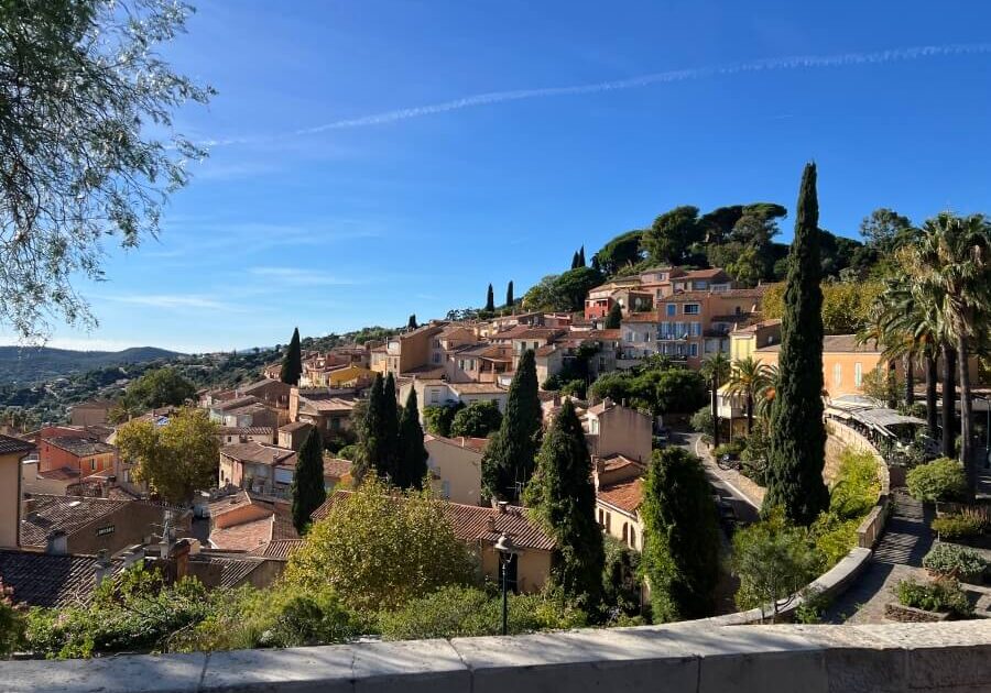 View of Bormes-les-Mimosas from a distance