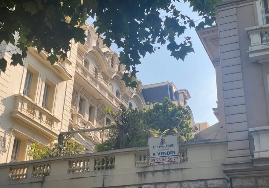 For sale sign on a property in France