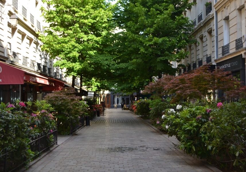 Street view of rue Trésor in Paris, France
