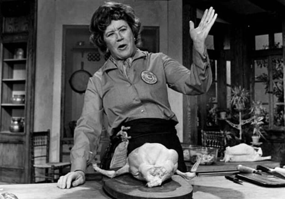 Julia Child teaching us all how to make a French Thanksgiving Turkey!
