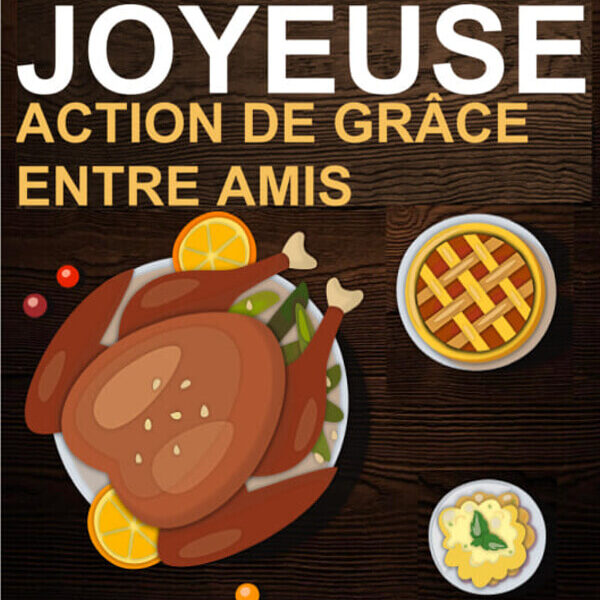 Banner for the Thanksgiving Dinner in Nice, France