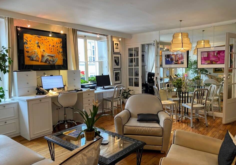 A beautiful living room in a Paris apartment