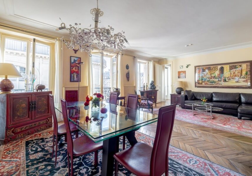 Interior shot of the apartment for sale in Paris, France